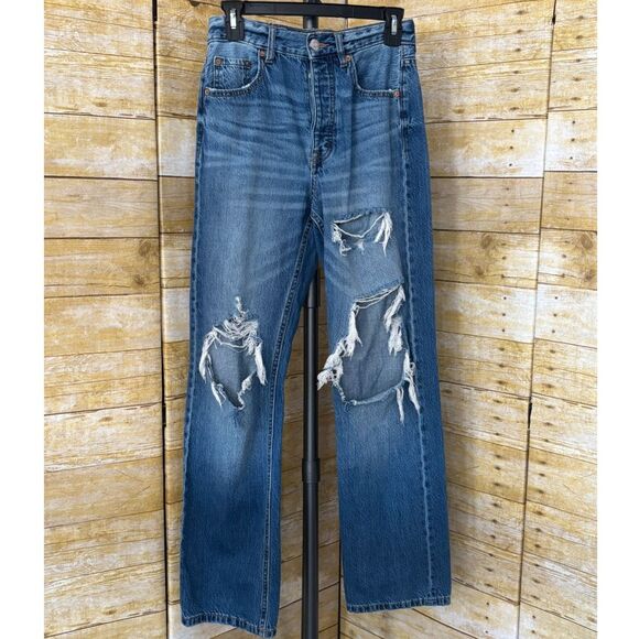 Aeropostale Denim - AERO 90'S BAGGY VINTAGE AESTHTIC GRUNGE SKATER Y2K ALTERNATIVE DISTRESSED JEANS